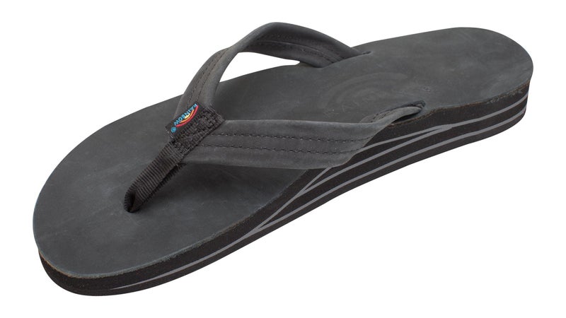 Rainbow Sandals Women's Double Layer Premier Leather w/ 3/4" Strap (Ladies Large / 7.5-8.5, Premier Black) - Image 1
